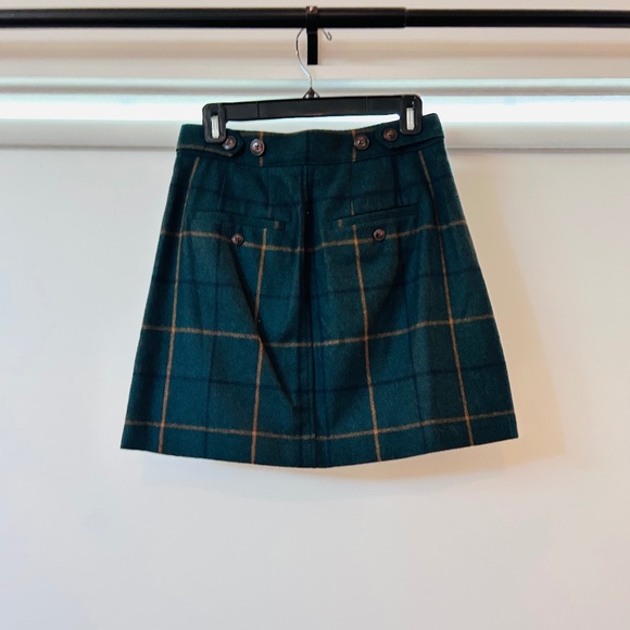 Madewell Wool Button-Front Mini Skirt in Windowpane - Picture 8 of 8